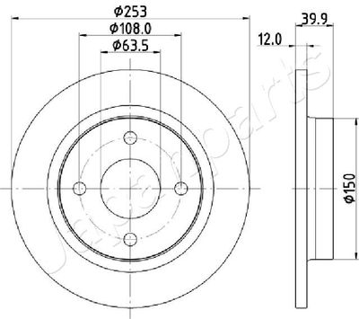 Bremžu diski JAPANPARTS DP-0329