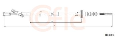 Трос, управление сцеплением COFLE 92.18.3501