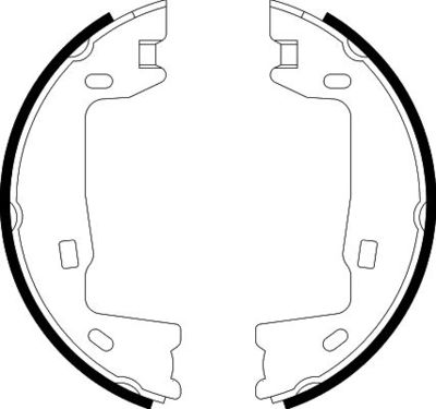 Bremžu loku kompl., Stāvbremze HELLA 8DA 355 050-321