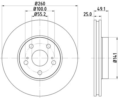 Bremžu diski HELLA PAGID 8DD 355 106-511