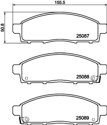 Bremžu uzliku kompl., Disku bremzes HELLA PAGID 8DB 355 015-321
