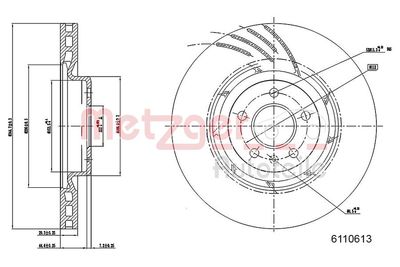 Тормозной диск METZGER 6110613