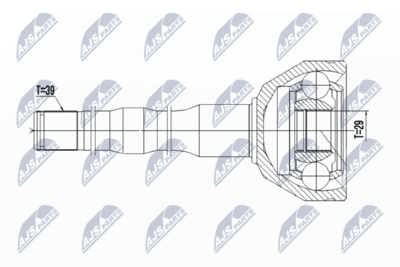 Шарнирный комплект, приводной вал NTY NPW-VV-074