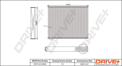 Фильтр, воздух во внутренном пространстве Dr!ve+ DP1110.12.0032