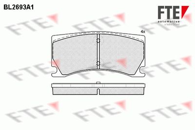 Bremžu uzliku kompl., Disku bremzes FTE 9010922