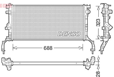 Radiators, Motora dzesēšanas sistēma DENSO DRM23038