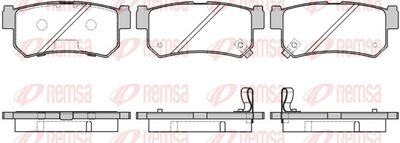 Комплект тормозных колодок, дисковый тормоз REMSA 0746.42