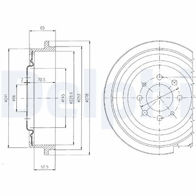 Тормозной барабан DELPHI BF273
