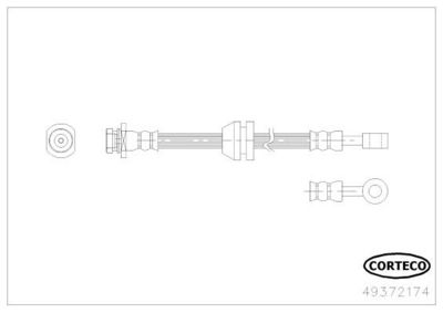 Bremžu šļūtene CORTECO 49372174
