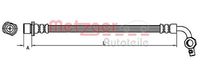Тормозной шланг METZGER 4110101