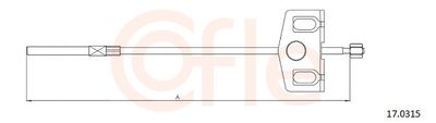 Тросик, cтояночный тормоз COFLE 92.17.0315