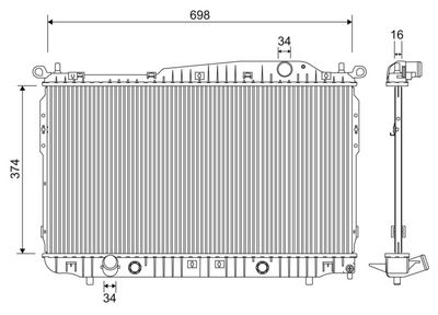 Radiators, Motora dzesēšanas sistēma VALEO 701241