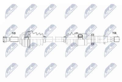 Piedziņas vārpsta NTY NPW-RE-136