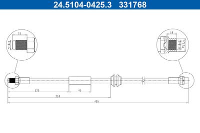 Тормозной шланг ATE 24.5104-0425.3