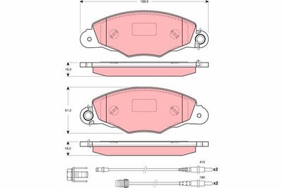 Комплект тормозных колодок, дисковый тормоз TRW GDB1410