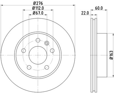 Bremžu diski HELLA PAGID 8DD 355 104-521