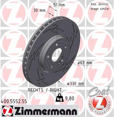 Bremžu diski ZIMMERMANN 400.5552.55