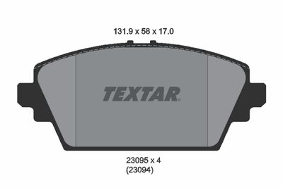 Bremžu uzliku kompl., Disku bremzes TEXTAR 2309501