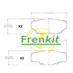 Pretčīkstēšanas plēve, Bremžu uzlikas FRENKIT 940052