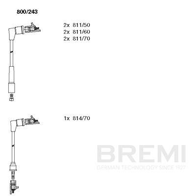Комплект проводов зажигания BREMI 800/243