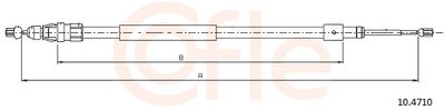 Тросик, cтояночный тормоз COFLE 10.4710