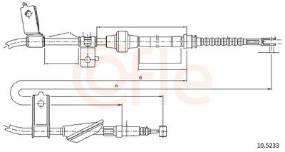 Тросик, cтояночный тормоз COFLE 10.5233
