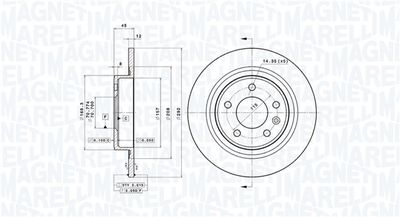 Тормозной диск MAGNETI MARELLI 360406107601
