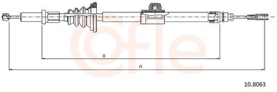 Тросик, cтояночный тормоз COFLE 10.8063