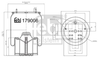 Pneimoatsperes spilvens, Pneimopiekare FEBI BILSTEIN 179006