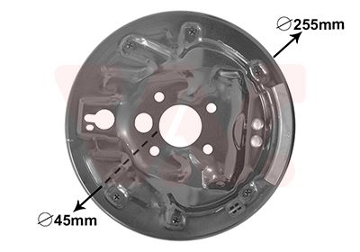 Dubļu sargs, Bremžu disks VAN WEZEL 7620374