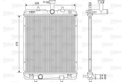 Радиатор, охлаждение двигателя VALEO 735069