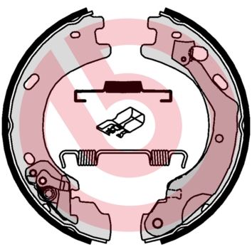 Bremžu loku kompl., Stāvbremze BREMBO S 44 510