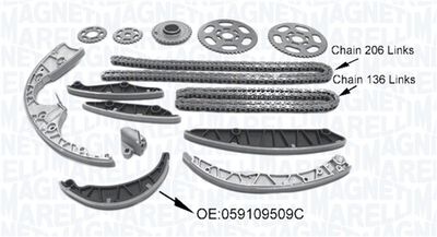 Комплект цели привода распредвала MAGNETI MARELLI 341500001590