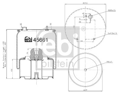 Pneimoatsperes spilvens, Pneimopiekare FEBI BILSTEIN 45661