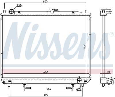 Radiators, Motora dzesēšanas sistēma NISSENS 628985