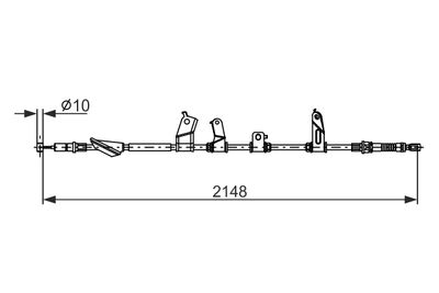 Тросик, cтояночный тормоз BOSCH 1 987 482 914