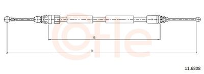 Тросик, cтояночный тормоз COFLE 92.11.6808