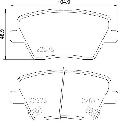 Bremžu uzliku kompl., Disku bremzes BREMBO P 30 109