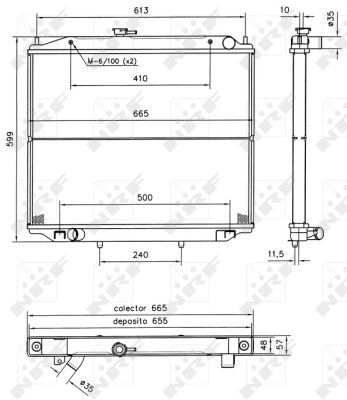 Radiators, Motora dzesēšanas sistēma NRF 52238