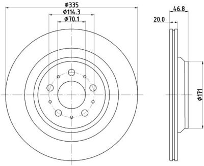 Bremžu diski HELLA PAGID 8DD 355 134-951