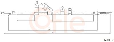 Тросик, cтояночный тормоз COFLE 92.17.1083