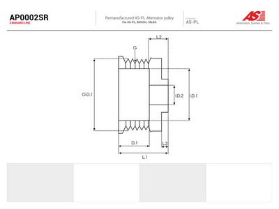 Piedziņas skriemelis, Ģenerators AS-PL AP0002SR