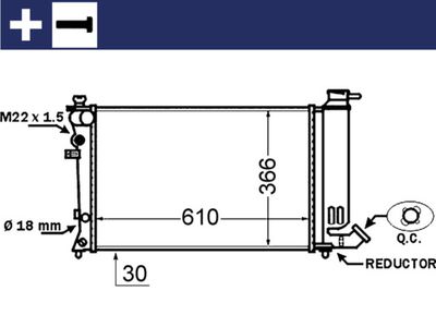 Radiators, Motora dzesēšanas sistēma MAHLE CR 1431 000S