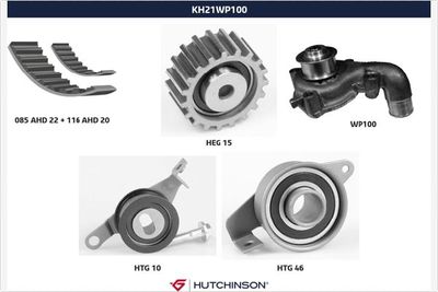 Ūdenssūknis + Zobsiksnas komplekts HUTCHINSON KH 21WP100