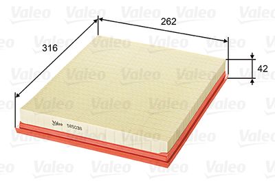 Воздушный фильтр VALEO 585038