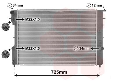 Radiators, Motora dzesēšanas sistēma VAN WEZEL 37002248