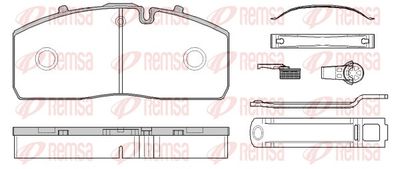 Bremžu uzliku kompl., Disku bremzes REMSA JCA 1790.80