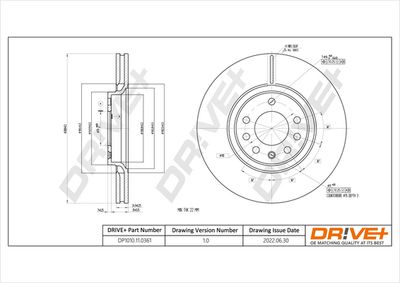 Тормозной диск Dr!ve+ DP1010.11.0361