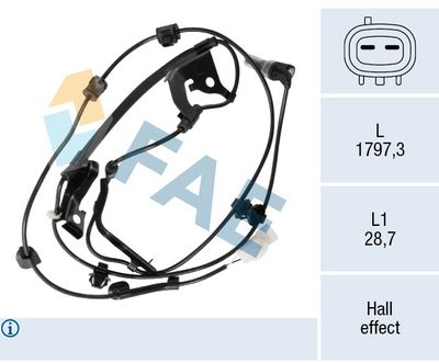 Датчик, частота вращения колеса FAE 78752