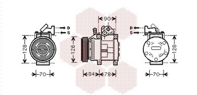 Компрессор, кондиционер VAN WEZEL 8300K052